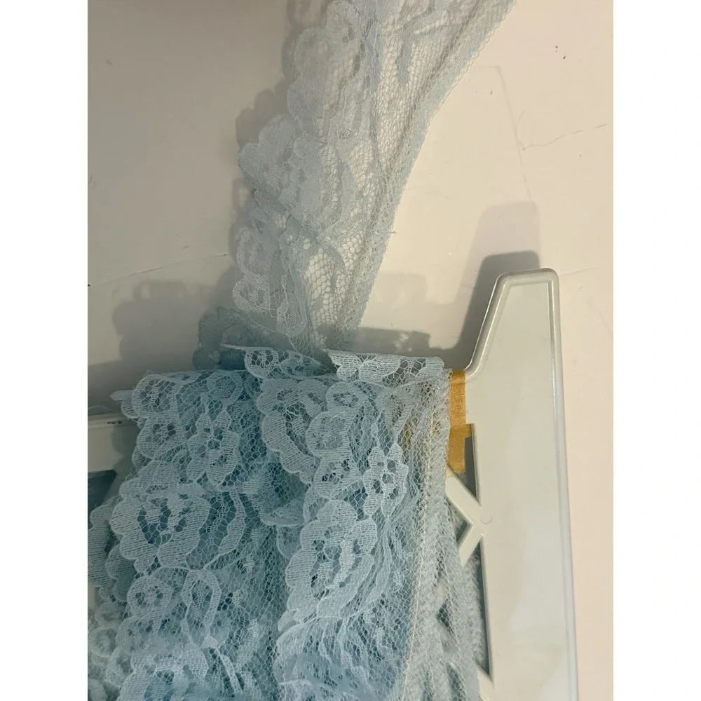 VTG Blue Lace Trim Ribbon 4.7 Yards‎ Floral Scalloped Sewing Craft Embellishment